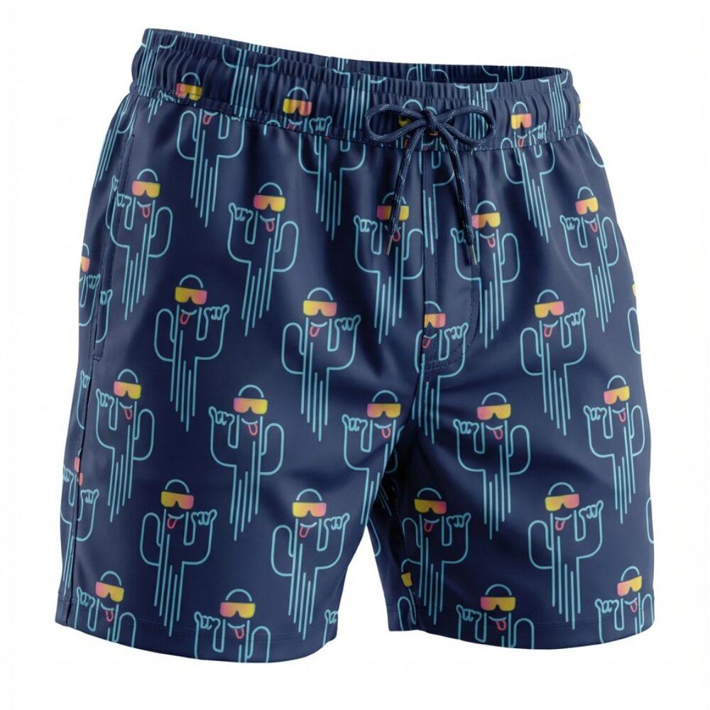 No Boundaries Mens Elastic Waist Swim Shorts new!